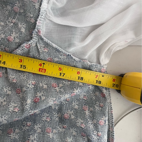 Gunne Sax Vintage 1970's Cottagecore Puff Sleeve Floral Sz 9 Midi Dress - Picture 15 of 16